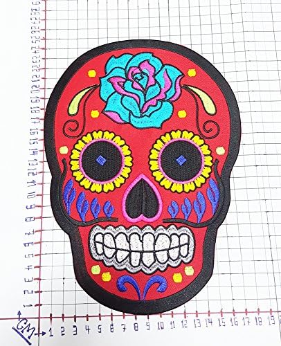 Big Jumbo King Cobra Snake Sugar Skull Ghost Devil Day of the Death Love Never Die Rockabilly Rider Biker Patch Logo Sew Iron on Embroidered Appliques Badge Sign Costume