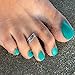 ABC(TM) 2PC Women Adjustable Antique Silver Metal Toe Ring Foot Beach Jewelry