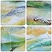 ARTLAND Modern 100% Hand Painted Framed Wall Art Abstract Bright Color Tone 3-Piece Abstract Oil Painting on Canvas Ready to Hang for Living Room for Wall Decor Home Decoration 24x48 inches