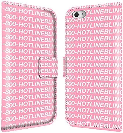 Custom 1-800 Hotline Bling PU leather Premium Wallet Case Flip Smart Cover Case for iPhone 7
