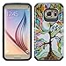 Galaxy S7 Case Cute Hard Hybrid Silicone Phone Case Defender Protective Case Cover Girl Women Compatible for Samsung Galaxy S7 Cases, Colorful Tree
