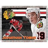 Johnathan Toews #19 Chicago Blackhawks NHL Woven Tapestry Throw (48x60")"