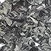 Sequin Round 30mm Black Silver Bird Feathers Print Metallic