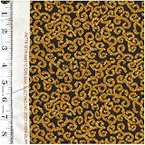 Blank Textiles quilting fabric Tribal Treasures btr4512m black with golden brown swirls 100% cotton 45 wide - HALF YARD - B001FCCMLC