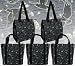 Birdwatcher WILD BIRDS Shopping Bags 5 Pc Set Reusable Grocery Bags 2 Insulated Zipper Closure Totes and 3 Re-Usable Designer Look Shopping Bags