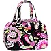 Sachi Black And Pink Floral Cosmo Style Insulated Lunch Bag