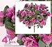 FOUR 15" Azalea Artificial Silk Flower Bushes with Bendable Stems