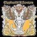 Elephants and Flowers: Adult Coloring Books