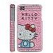 Hello Kitty Glue Reinforced Rhinestone Case For iPhone 4 and 4S PINK