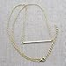 Beauniq Sterling Silver Bar Pendant Necklace, 16 Inches-18 Inches