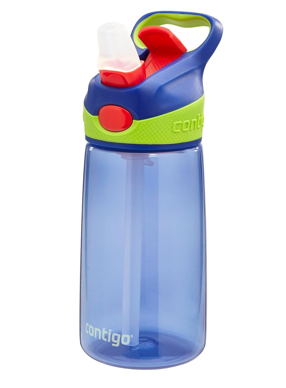Contigo Auto Spout Kids Striker Water Bottle, 14Ounce, Cobalt , New