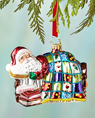 Christopher Radko Winter Dreamer Glass Santa Christmas Ornament  - 5