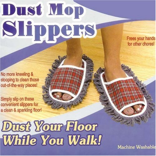 As Seen On TV Dust Mop Slippers, Blue dust mop slippers also available!