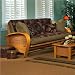 Elite Products Bentley Full Size Futon Frame in Oak