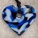 Teething Bling Blue Camo Tween Bling Heart Shaped Necklace Teething Bling Blue Camo Tween Bling Heart Shaped Necklace