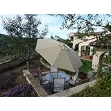 9ft aluminum market umbrella in Taupe