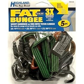 Highland 94146 Fat Strap Bungee Cord Assortment - 5 Piece