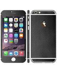 Wireless: iPhone 6 / 6s Skin Carbon Fiber Full Body Sticker Vinyl Decal,iPhone 6 Sticker Wrap,UTLK Full Body Skin Protector Covered Edges Film Screen Protector Film (Carbon Fiber Black) - UTLK