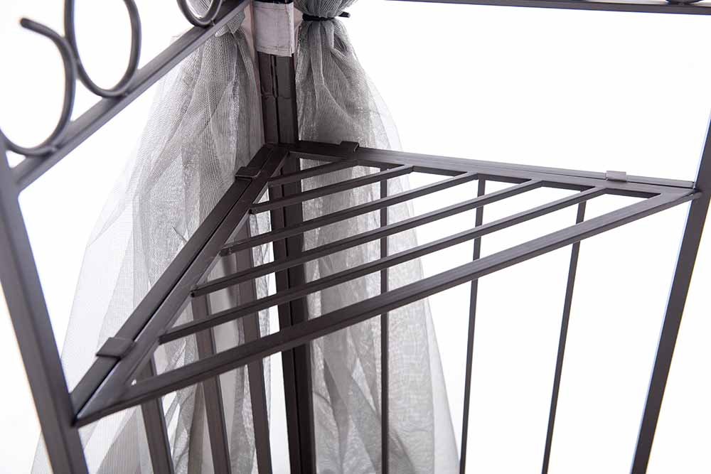 sunjoy 10 x 12 Monterey Gazebo with Netting,Gray with Black