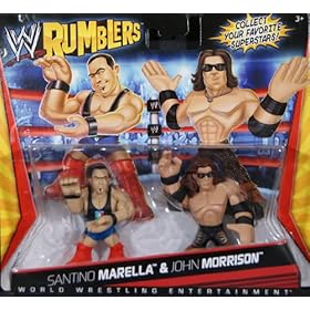  SANTINO MARELLA & JOHN MORRISON - WWE RUMBLERS TOY WRESTLING ACTION FIGURES