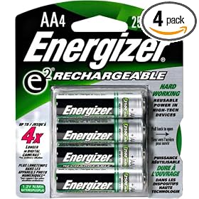 Energizer NH15BP-4 ACCU 2500mAh Rechargeable AA Batteries (Four-pack)