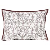 Bacati Damask Chocolate and White Decorative Throw Pillow