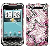 Twin Stars With Full Rhinestones Hard Protector Case Cover For HTC Merge AD ....