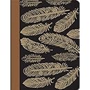 Studio Oh! College-Ruled Hardcover Composition Book, Foil Feathers