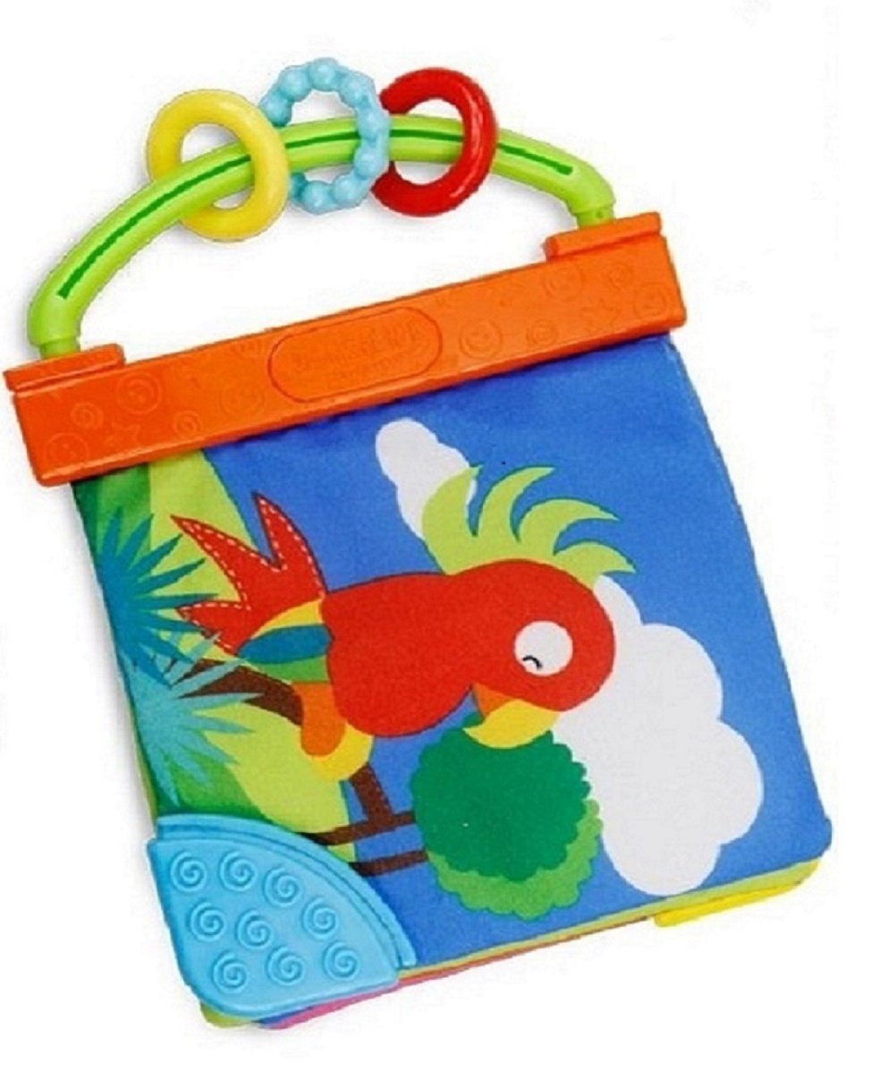 Cloth Baby Book Teether Toy Squeak Rattle Crinkle Nontoxic Baby