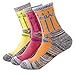 Kalily Outdoor Crew Cushioned Socks for Women - Pack of 3 Pairs (6 Pieces)