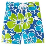 Kitestrings Boys 2-7 Toddler Hibiscus Microfiber Swim Trunk