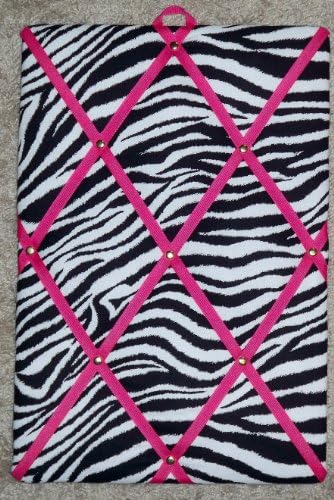 Zebra with Shocking Pink French / Memo Board (10" x 15")
