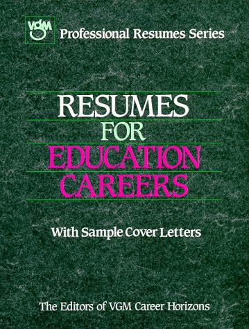 Resumes for Education Careers  Sample Cover Letters 