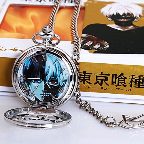 Aluckyday 2015 New Anime Tokyo Ghouls Kaneki Ken Pocket Watch 001, in Box,best Gift