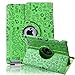 HDE iPad 2 iPad 3 iPad 4 Rotating Case 360 Degree Magnetic Cover Stand for 2nd 3rd 4th Generation iPad (Green Cartoon)