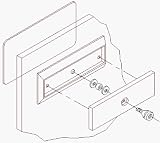 ROFU 21068 Armature Plate Housing for glass doors for 8022 series Dark Anodized Bronze finish