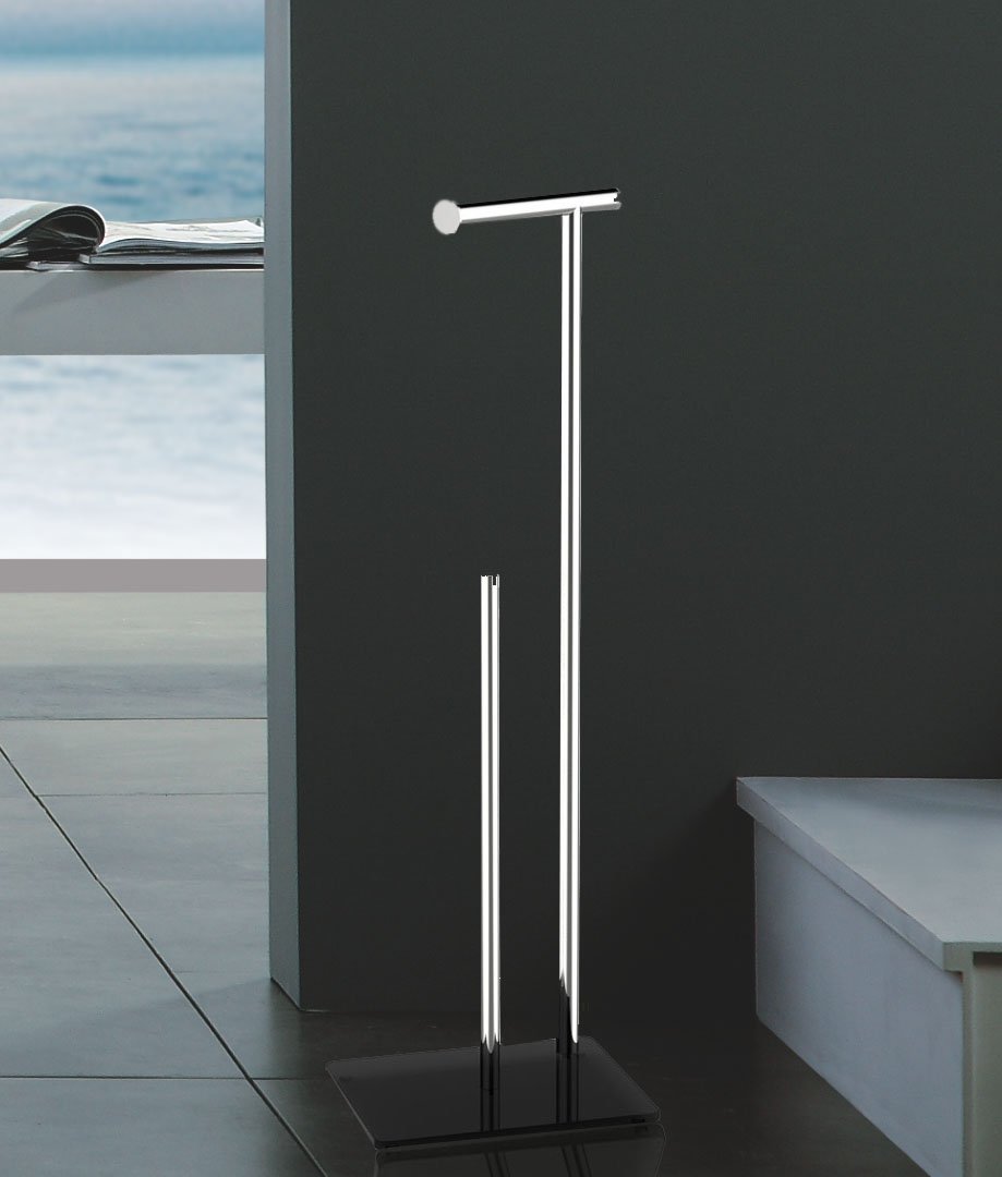 Toilet roll holder black base = good won't go rusty quickly? Cheaper