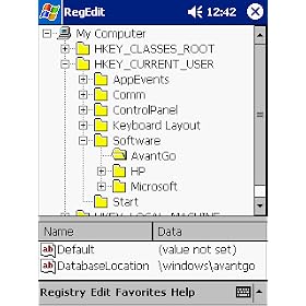 Merlin Pocket PC Registry Editor v1.0