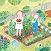 Oopsy daisy Veggie Garden Stretched Canvas Wall Art by Mari Takabayashi, 10-1/2 by 10-1/2-Inch