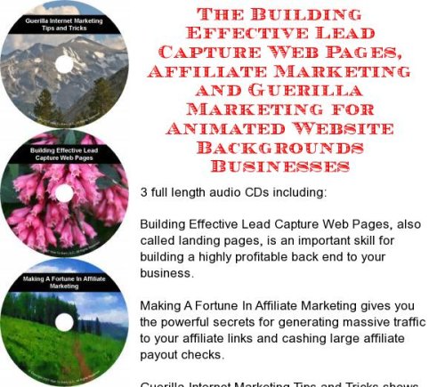 The Guerilla Marketing, Building Effective Lead Capture Web Pages, Affiliate Marketing for Animated Website Backgrounds Businesses