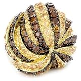 nOir Pave Huge Knot Ring, Size 7