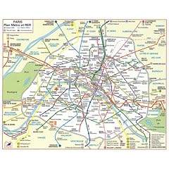 Plan de ville : M�tro Rer (plan plastifi�)