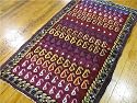 3x6 Red Persian Hand Knotted Wool Shiraz Rug
