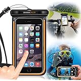 Waterproof Case, Sahara Sailor Waterproof Phone Case Dry Bag Bike Phone Mount Fluorescent Strip for iPhone 7 6 6S Plus Samsung Galaxy S7 S6 S5 Note 5 4 Touchscreen Transparent