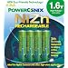 PowerGenix  PGX-4AAZiNc-1.6v High Voltage Rechargeable AA Batteries - 4 Pack