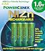 PowerGenix  PGX-4AAZiNc-1.6v High Voltage Rechargeable AA Batteries - 4 Pack