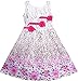 Sunny Fashion Girls' Dress 3 Pink Flower Leaves School Party