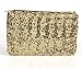 Leegoal Black,pink,silvery,golden Dazzling Glitter Sparkling Bling Clutch Shiny Sequins Evening Party Bag Handbag (Gold)