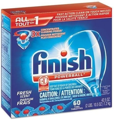 RECKITT BENCKISER PROFESSIONAL Powerball Dishwasher Tabs, Fresh Scent, 60/Box (81158BX)