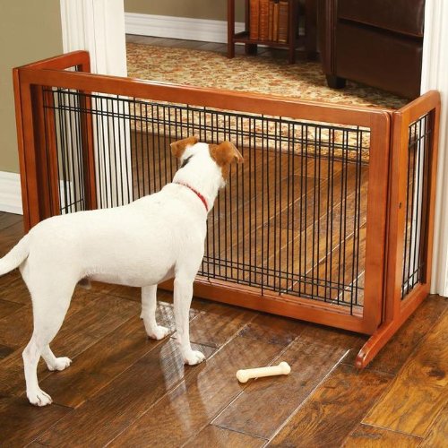 Freestanding Hardwood Dog Gates !! NobleIEmmahs